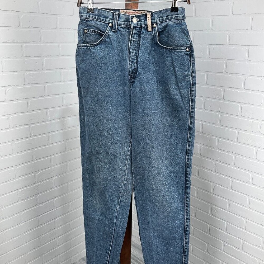 Levis 900 Jeans‎ Women 10 26Wx30L Blue Taper Red Bat Wing Cotton Denim USA VTG